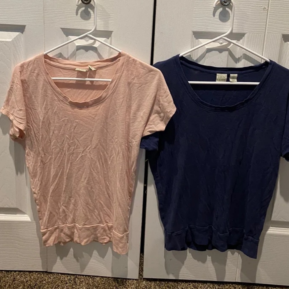 Lucy & Laurel size XS and S soft tops 
Bundle of one blue and a pink